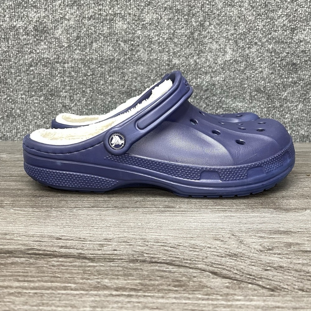 Crocs Classic Fleece Lined Clogs Shoes Slip On Comfort Outdoor Blue Mens 11